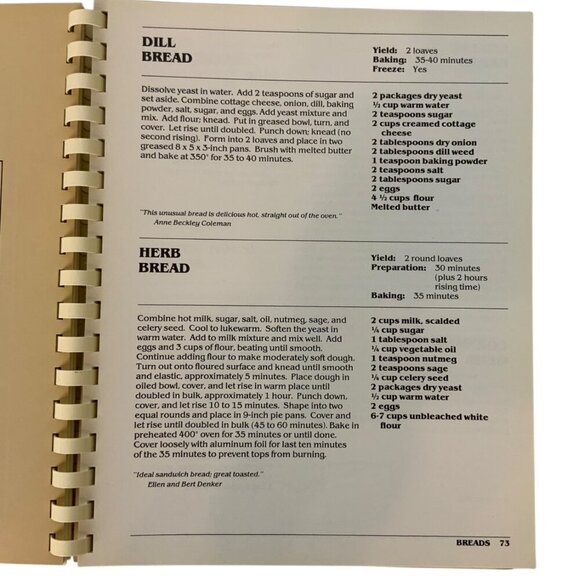 Winterthurs Culinary Collection Cookbook 3rd Edition 1985 Spiral Bound Recipes - Picture 8 of 13